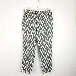 J Crew Seaside Pants in Ikat Print Joggers Pull On
